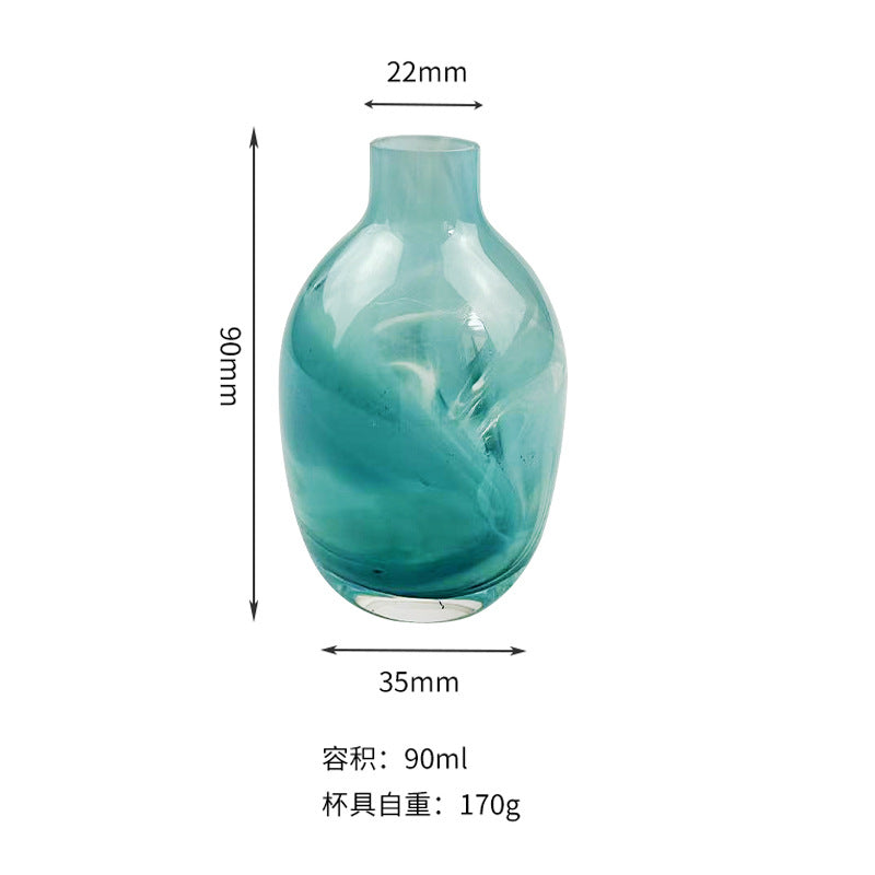 Color dot handmade vase