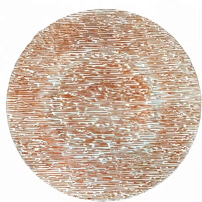 Gold Round Decorative 13inch Glass Charger Plates for Wedding Party Holiday