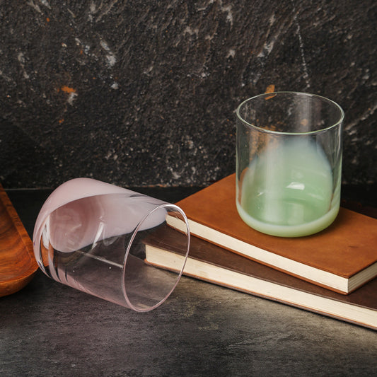 Color dot handmade tumbler stemless
