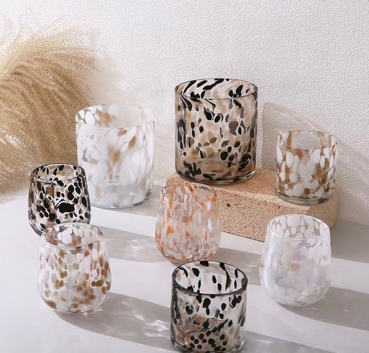 Color dot handmade tumbler stemless