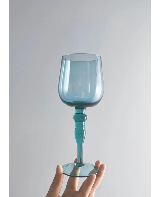 Spray color handmade wine goblet